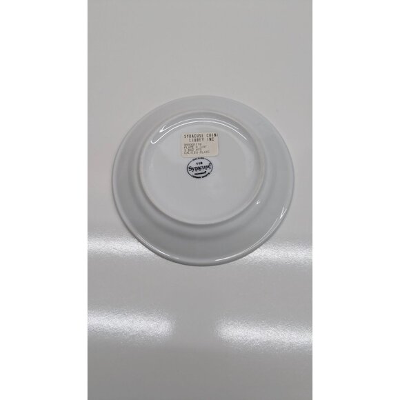 Syracuse China Lunar White 6 3/8" Galileo Plate Ribbed Edge - Picture 6 of 7